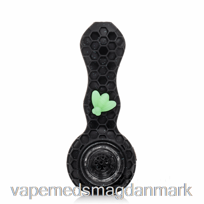 Engangs Vape Danmark Stratus Bee Silikone Ske Skinnende Panter (glitter Sort / Uv Grøn Bi)